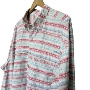 Ariat TEK Men's 2XL Long Sleeve Southwestern Print Button-Up Shirt Sweat Wicking